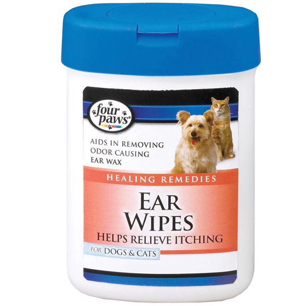 [해외]Four Paws Ear Wipes for Dogs &amp; Cats (25 Wipes)