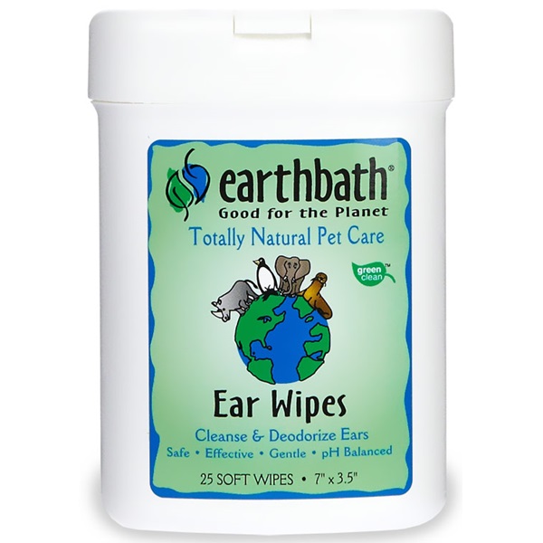 [해외]Earthbath Ear Wipes (25 soft wipes)