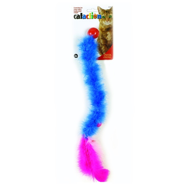 [해외]JW Pet Featherlite Catnip Boa Bouncing-고양이 장난감