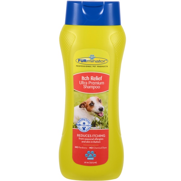 [해외] 퍼미네이터 FURminator Itch Relief Ultra Premium Shampoo for Dogs (16 oz)