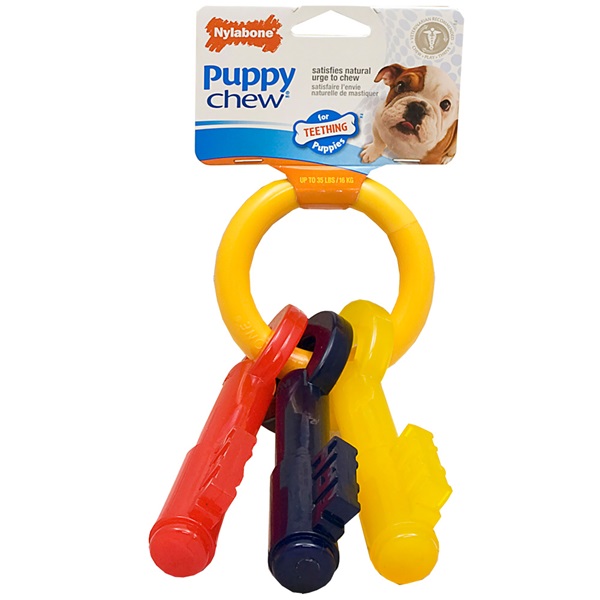 [해외] 닐라본퍼피 Nylabone Puppy Teething Keys LARGE (7.75)