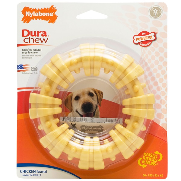 [해외] 닐라본 Nylabone DuraChew Plus Textured Ring Dog Chew Dog Toy - Large