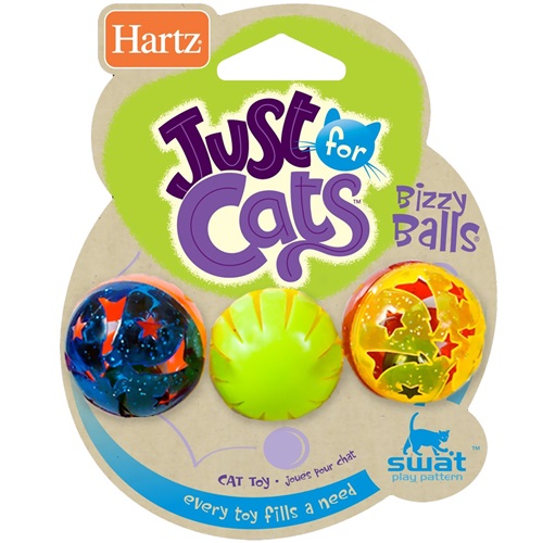 [해외]하츠 저스트 포캣  Hartz Just for Cats Bizzy Balls Cat Toy (3 pack)