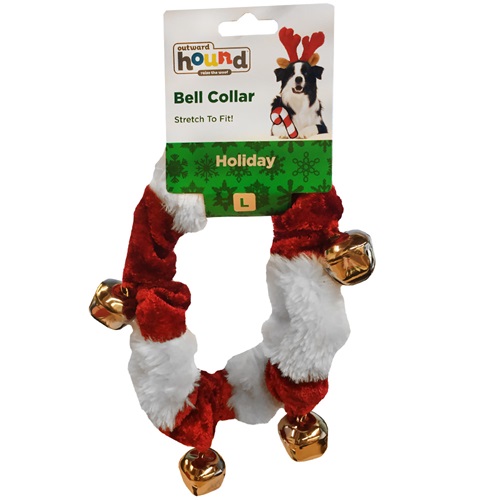 [해외]Outward Hound® Holiday Bell Collar Red/White - Large