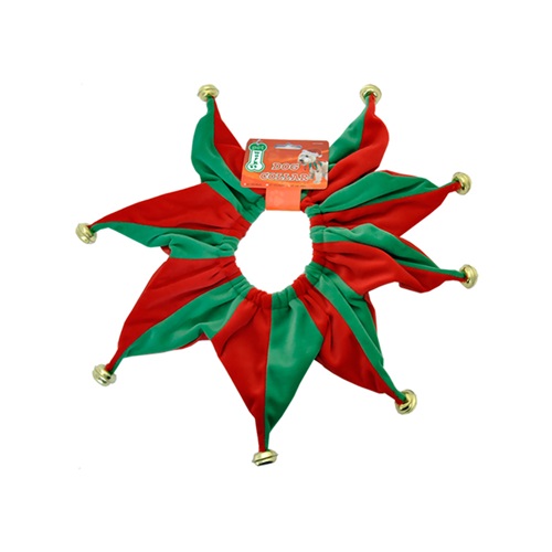 [해외]Pet Works Holiday Jester Collar with Bells - Small