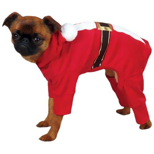 [해외]Casual Canine Santa Pajama Small Red