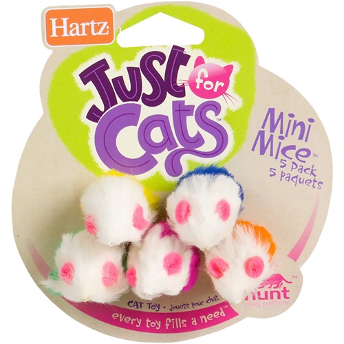 [해외]하츠 저스트 포캣 Hartz Just for Cats Mini Mice Cat Toy (5 pack)/고양이 장난감