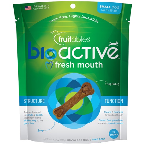 [해외] 푸르터블 후레쉬 덴탈츄 스몰(15개) Fruitables BioActive Fresh Mouth Dental Chews - Small (15 Count)
