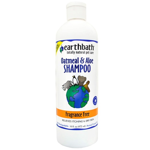 [해외] 얼스배스 오트밀 &amp; 알로에 샴푸(무향) Earthbath Oatmeal &amp; Aloe Fragrance Free Shampoo (16 oz)