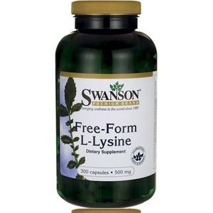 [해외] 스완슨 엘라이신(300캡슐) Free-Form L-Lysine 500 mg 300 Caps