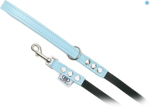 [해외]버디벨트 가죽&amp;나일론 리드줄- 블루Buddy Belts Leather &amp; Nylon Dog Leash, Blue