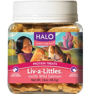 [해외]할로 연어 트릿 1.6 oz(45.3g) Halo Liv-a-Littles Grain-Free 100% Wild Salmon Freeze-Dried Dog &amp; Cat Treats, 1.6-oz
