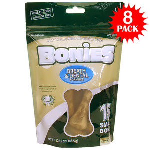 [해외]보니스 덴탈  스몰 8팩 (120개)BONIES Natural Dental Health SMALL (120 Bones)